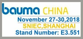 BAUMA CHINA – November 27-30,2018